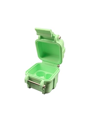 Secure 4-Slot Vial Organizer Case — Seafoam Green