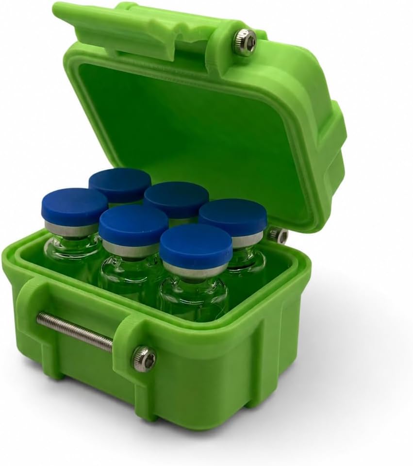 6-Slot 3mL Vial Storage Case — Peak Green